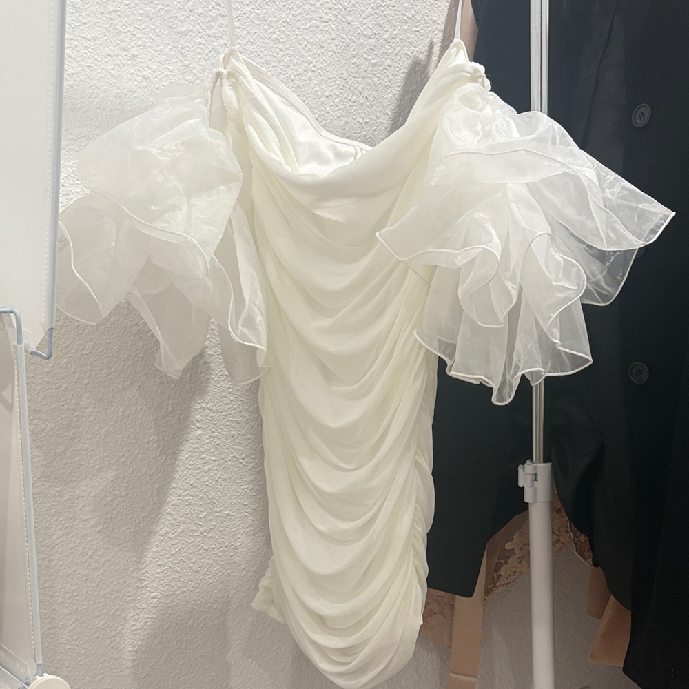 Elegant White Off-Shoulder Dress